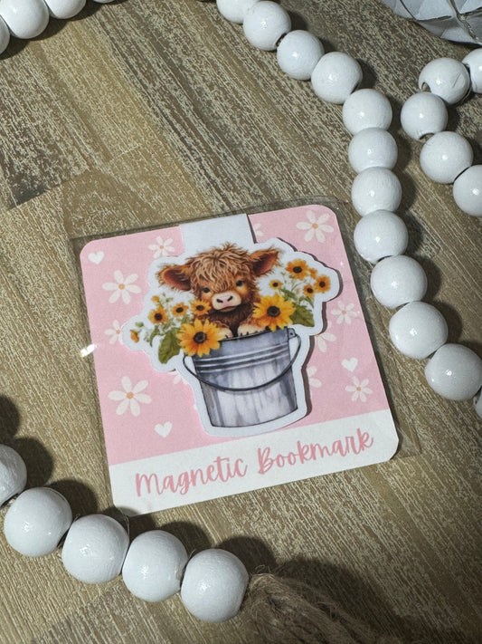 Cow in a Bucket Magnetic Bookmark