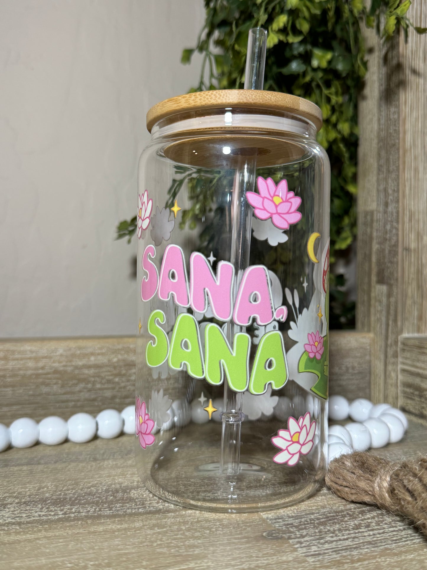 Sana Sana Colita de Rana 16oz Glass Cup