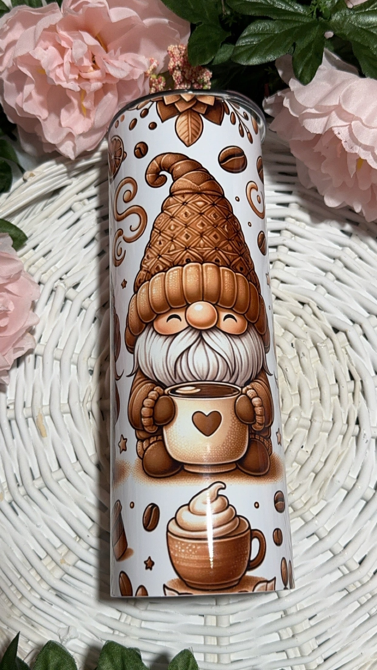 Coffee gnomes 20oz sublimation tumbler