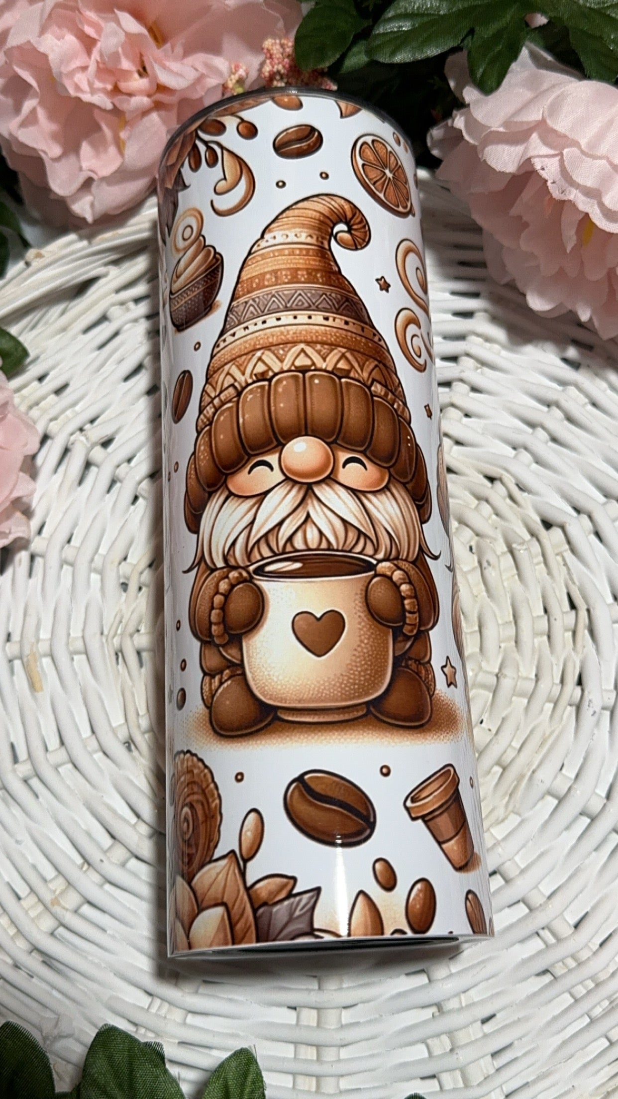 Coffee gnomes 20oz sublimation tumbler